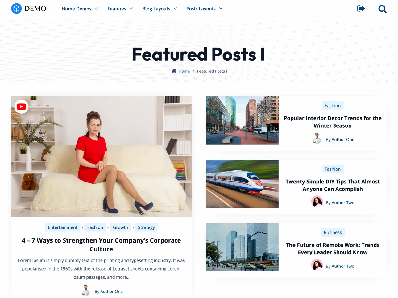 3 Featured Pages