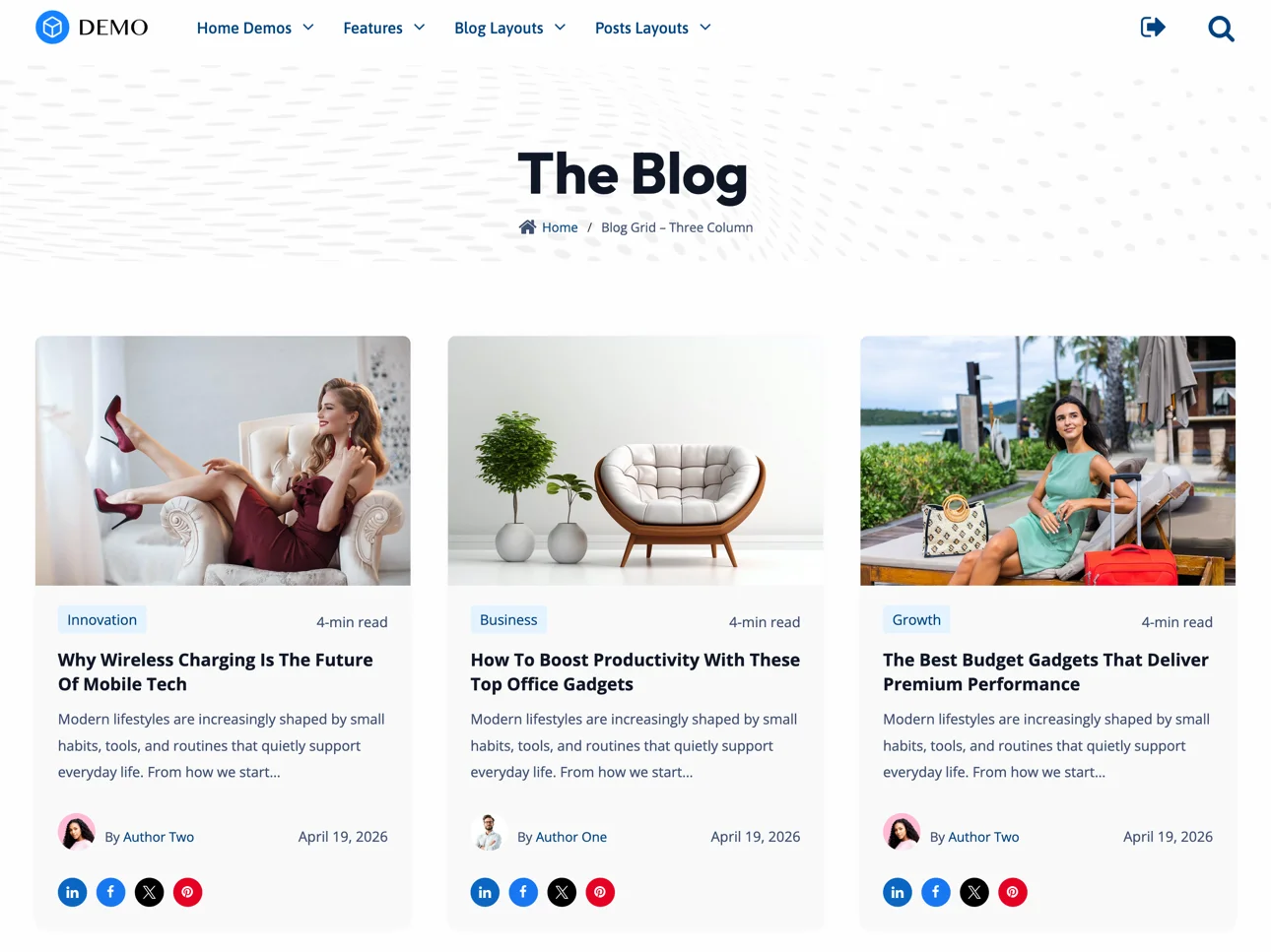 5 Blog Grid Layouts